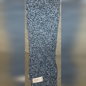 Navy/White Marled Knit Scarf